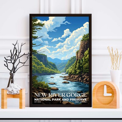 New River Gorge National Park and Preserve Poster, Travel Art, Office Poster, Home Decor | S7 - image5